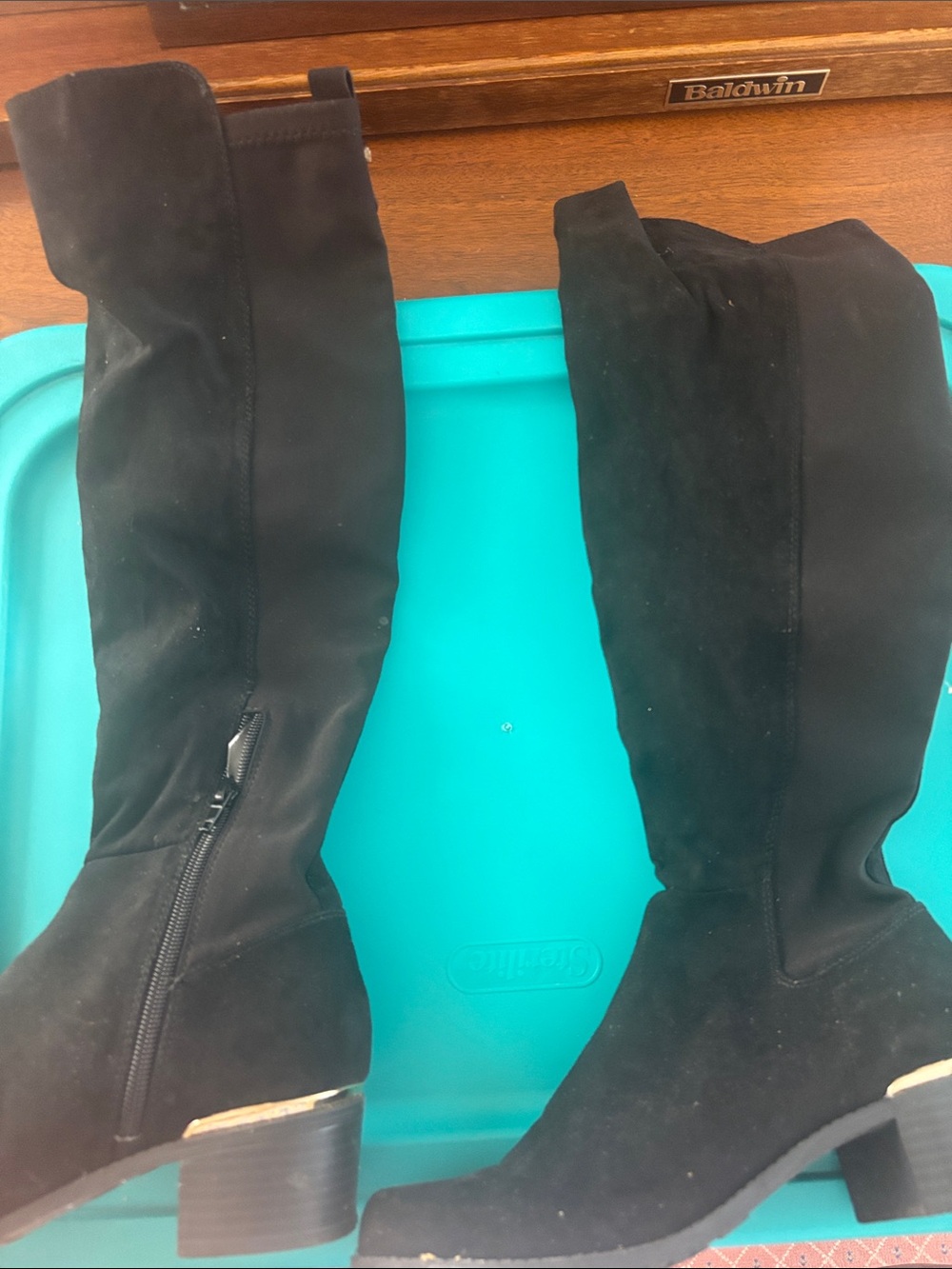 Guess Black Over-the-Knee Suede Boots
